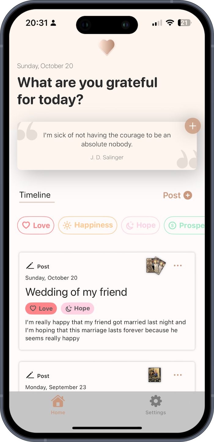 Image of mockup for Home Screen
